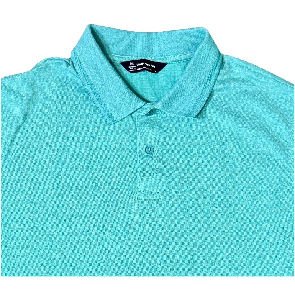 Member's‎ Mark Men's Teal Cotton Blend Stretch Pique Polo Golf Shirt Size Medium